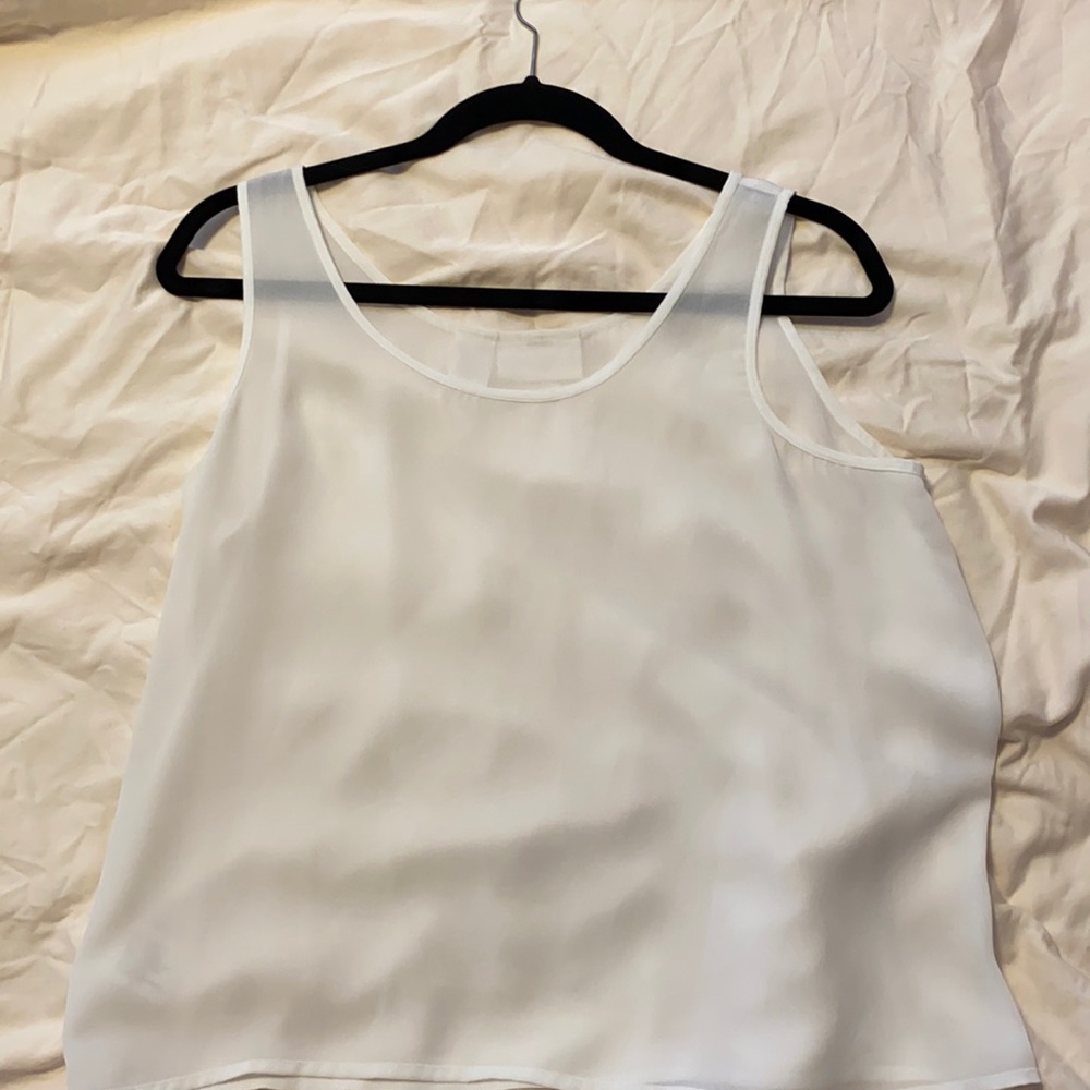 White mesh tank top